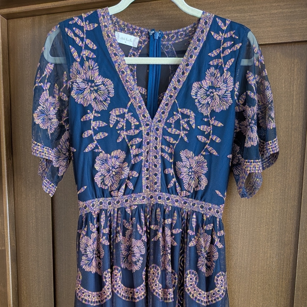 Altar'd State Catania Lace Maxi Dress with Floral Embroidery